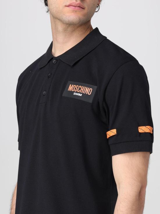 25SS 모스키노 폴로 티셔츠 16019302 0555 Black - MOSCHINO