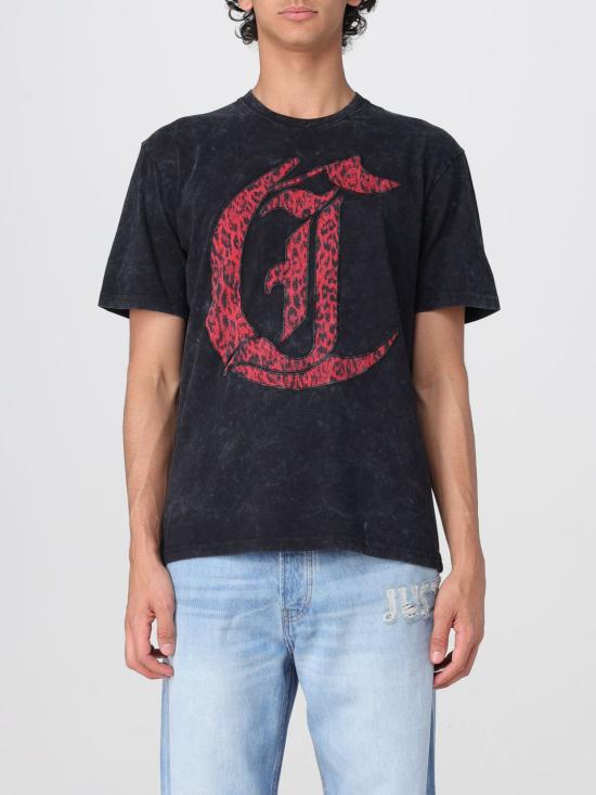 25SS 저스트까발리 반팔 티셔츠 78OAHA08CJW71 899 Black