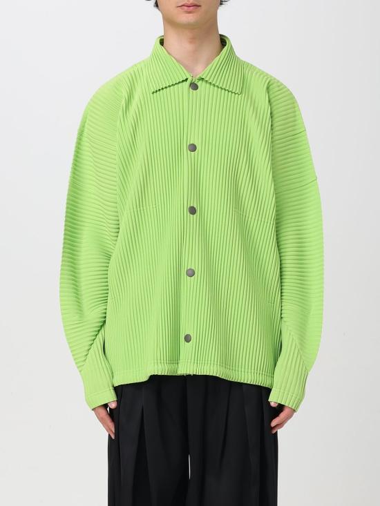 25SS 옴므 플리세 이세이 미야케 긴팔 셔츠 HP56JC111 64 Green