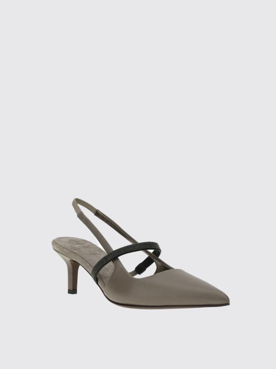 25SS 브루넬로 쿠치넬리 힐/펌프스 MZSKC2715 C5859 Grey - BRUNELLO CUCINELLI