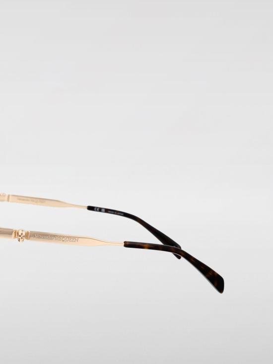 26SS 알렉산더 맥퀸 선글라스 AM0457S 002 Gold - ALEXANDER MCQUEEN