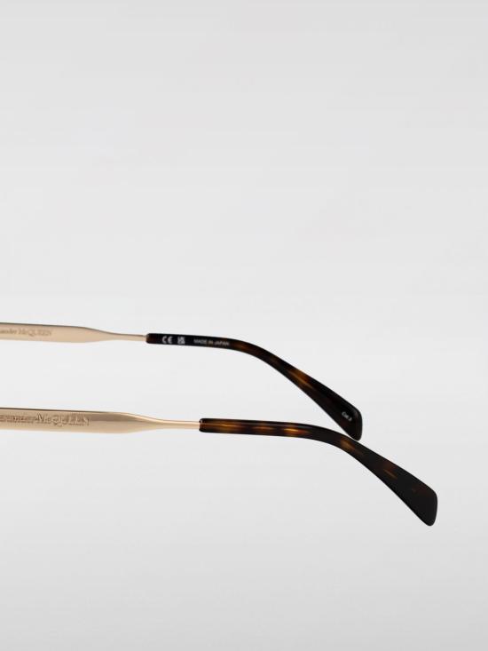 25FW 알렉산더 맥퀸 선글라스 AM0458S 002 Gold - ALEXANDER MCQUEEN