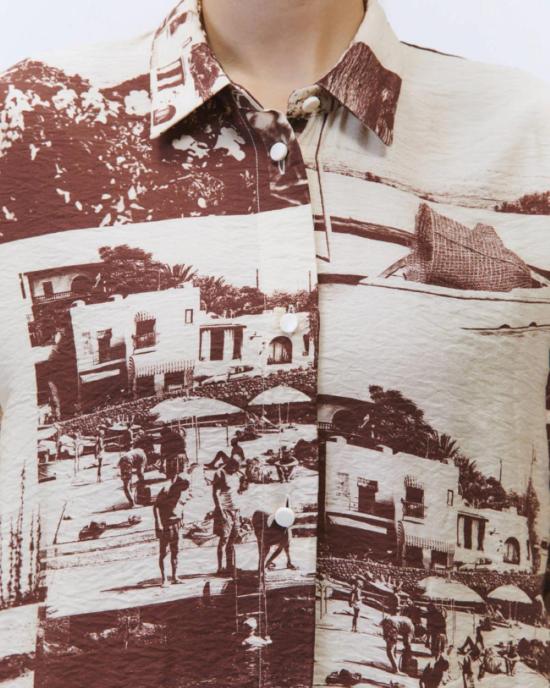  알리지 블라우스 알리시 포토 프린트 셔츠 - ALYSI