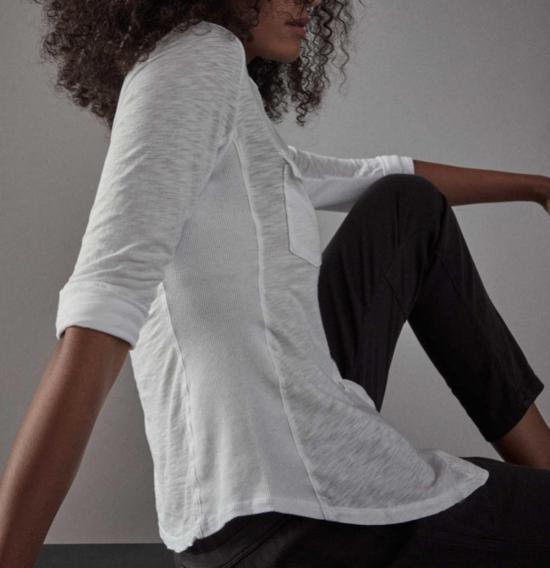  제임스펄스 반팔 티셔츠 제임스 퍼스 콘트라스트 패널 셔츠 - JAMES PERSE