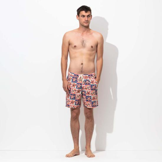  뱅크 저널 스윔팬츠 뱅크스 저널 캔디 엘라스틱 보드숏 로즈 탄 - BANKS JOURNAL