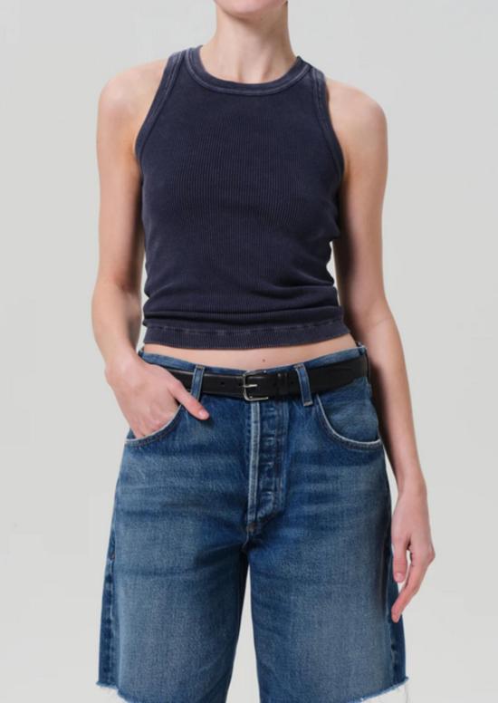  씨오에이치 민소매 티셔츠 코 이사벨 미네랄 리브 탱크 네이비