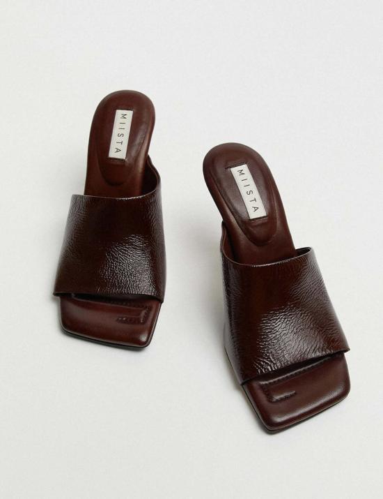  미스타 뮬/슬리퍼 미리 뮬 브라운 - MIISTA