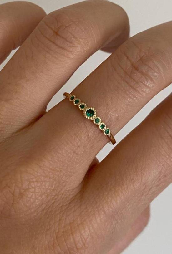  제니 권 디자인스 반지 제니 권, 에메랄드 저니 링 디자인 - JENNIE KWON DESIGNS