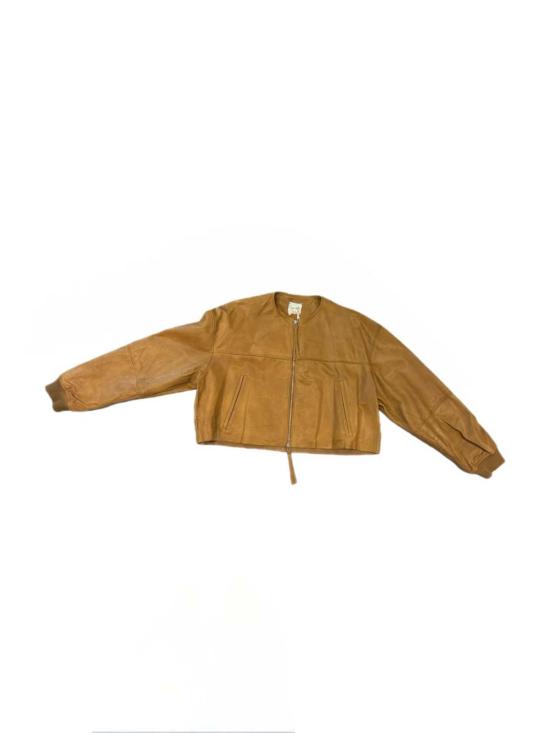  알리지 가죽 자켓 알리시 크롭 빈티지 가죽 재킷 - ALYSI