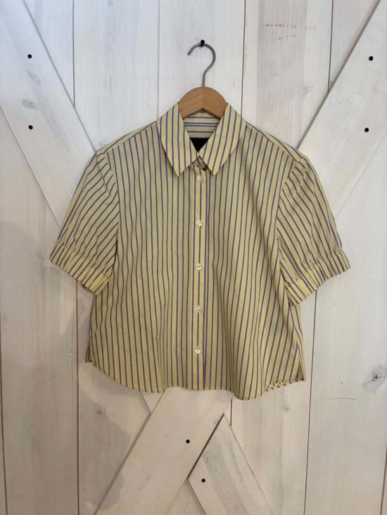  넘버 식스 셔츠 No.6 클로이 셔츠 레몬 스트라이프