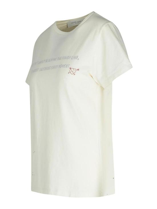  골든구스 반팔 티셔츠 GWP02008P00162611945 White - GOLDEN GOOSE