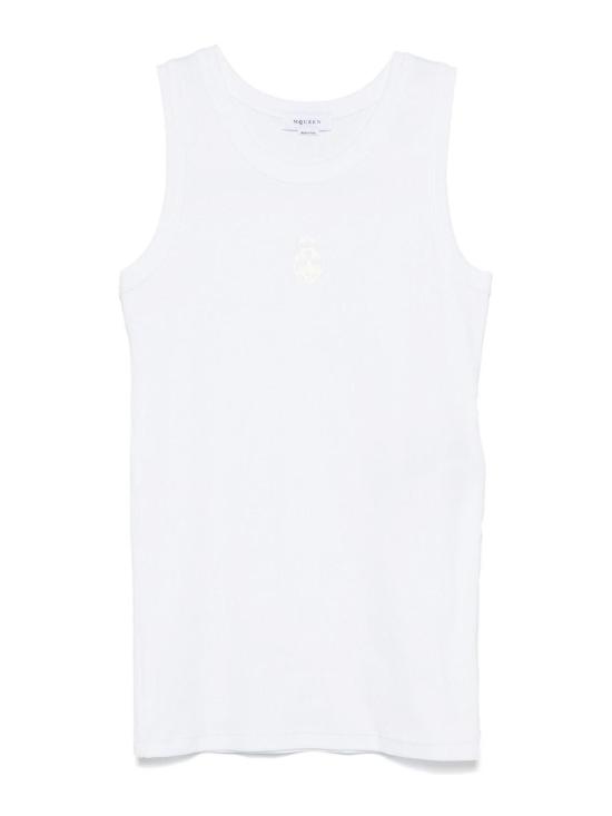  알렉산더 맥퀸 민소매 티셔츠 815098QXAA99000 White