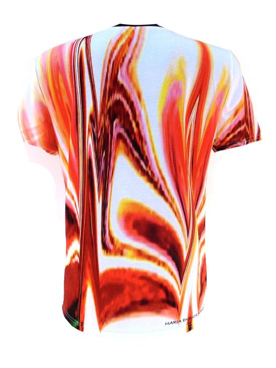  마리아 엔리카 나르디 반팔 티셔츠 TS170L50068ORWH Orange - MARIA ENRICA NARDI