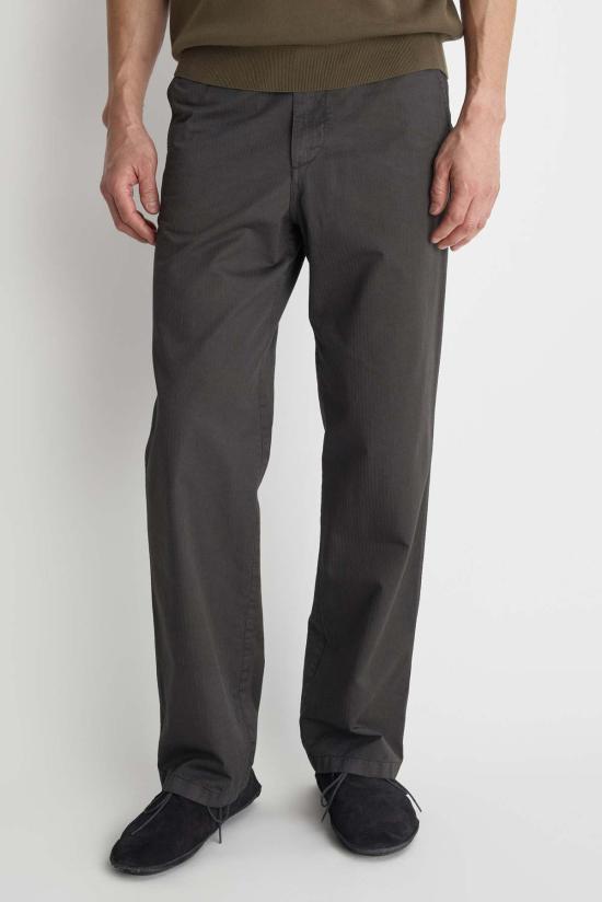  포터리 치노 팬츠 헤링본 오버다이드 오피서  차콜 - POTTERY