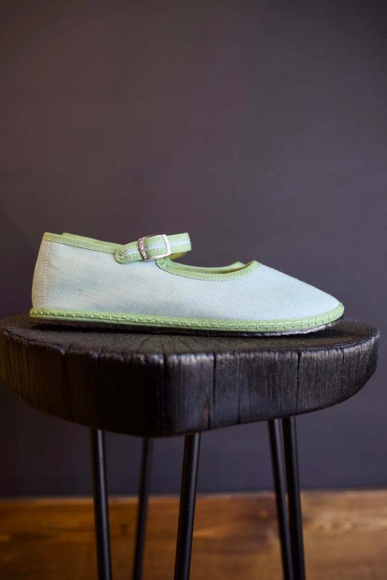  비비 베네치아 힐/펌프스 클래식 리넨 메리 제인 플랫