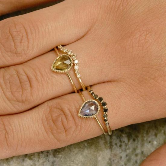  제니 권 디자인스 반지 제니 권, 블루 사파이어 렌토 위스프  디자인