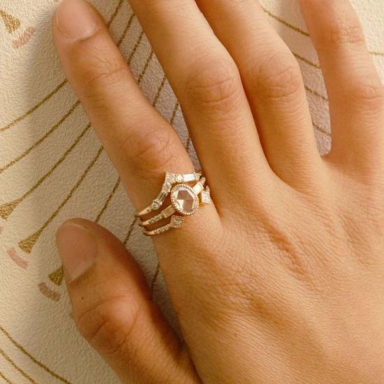  제니 권 디자인스 반지 제니 권이 디자인한 다이아몬드 카바티나 아치 링