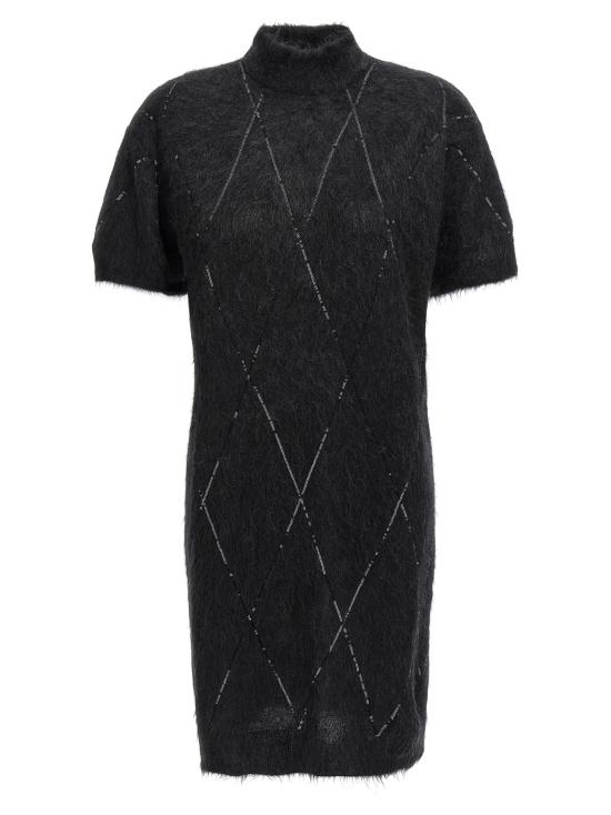 25SS 브루넬로 쿠치넬리 미디 원피스 MBP110A94CA256 Gray