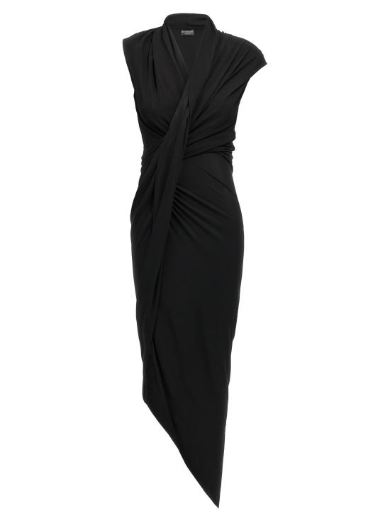 25SS 발렌시아가 미디 원피스 831200TRV231000 Black