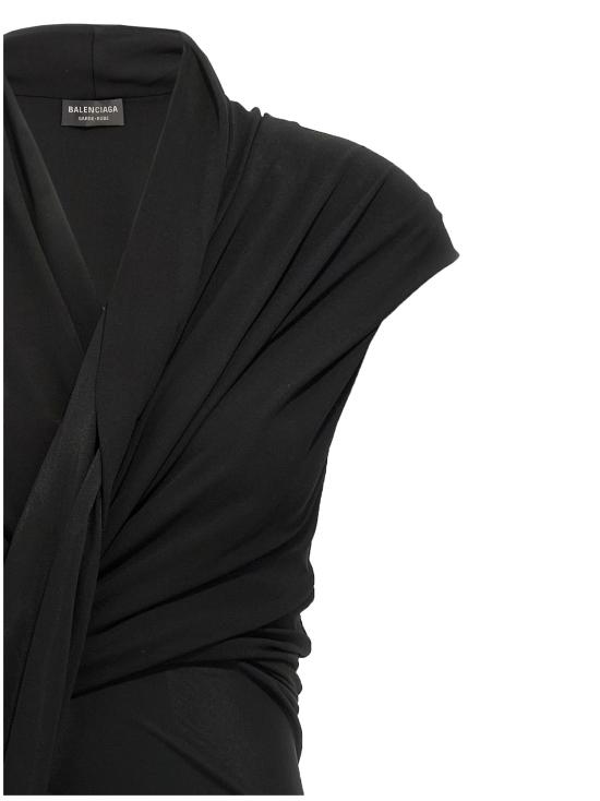 25SS 발렌시아가 미디 원피스 831200TRV231000 Black - BALENCIAGA