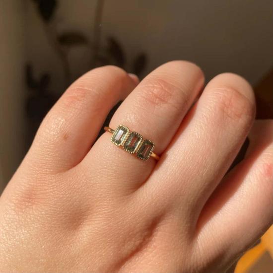  제니 권 디자인스 반지 제니 권, 그린 사파이어 캄파나  디자인 - JENNIE KWON DESIGNS