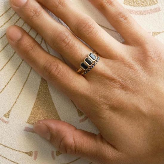  제니 권 디자인스 반지 제니 권, 블루 사파이어 캄파나  디자인 - JENNIE KWON DESIGNS