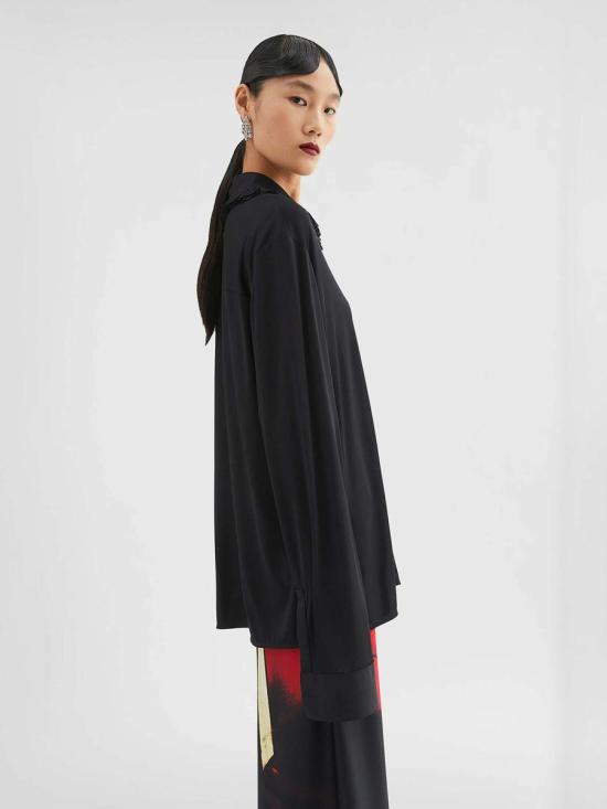 25SS 질샌더 긴팔 티셔츠 J03DL0192J20227 001 Black - JIL SANDER