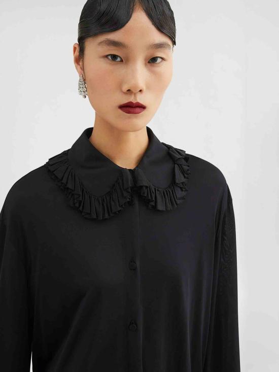 25SS 질샌더 긴팔 티셔츠 J03DL0192J20227 001 Black - JIL SANDER