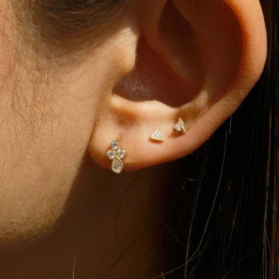  제니 권 디자인스 이어링 제니 권 디자인 다이아몬드 카덴자 스터드 - JENNIE KWON DESIGNS