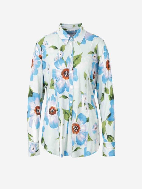 25SS 아크네 스튜디오 긴팔 티셔츠 FN WN BLOU001121AC0718 BQCMULTI BLUE FLORAL