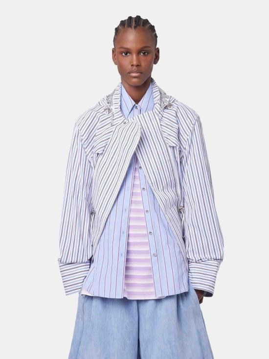 25SS 파코라반 자켓 25ECVE017CO0579100 COTTON STRIPESWV266 BLUE - PACO RABANNE