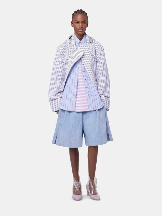 25SS 파코라반 자켓 25ECVE017CO0579100 COTTON STRIPESWV266 BLUE - PACO RABANNE