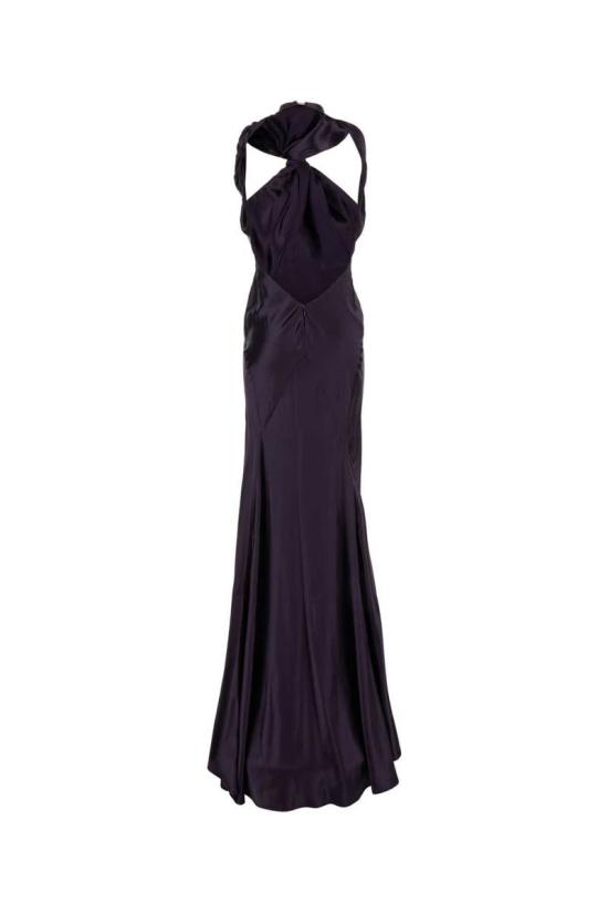 25SS 디 아티코 롱 원피스 250WCW00222VVV102AA 035 PURPLE - THE ATTICO