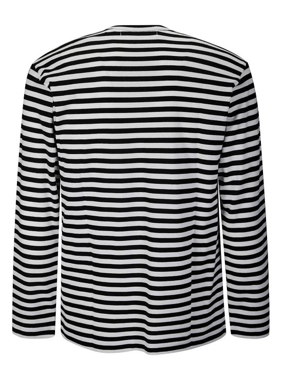 26FW 꼼데가르송 긴팔 티셔츠 AXT164051 1 BLACK WHITE - COMME DES GARCONS