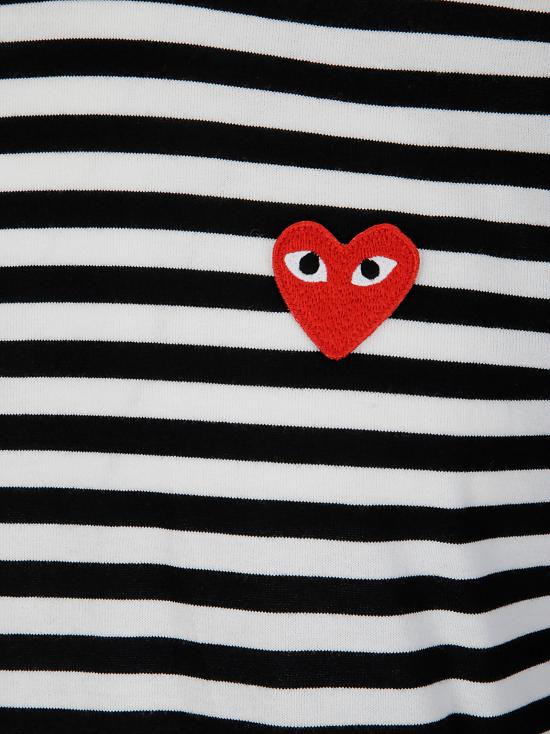 26FW 꼼데가르송 긴팔 티셔츠 AXT164051 1 BLACK WHITE - COMME DES GARCONS