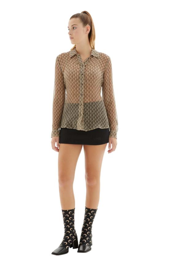  마린세르 블라우스 문 디아망 실크  베이지