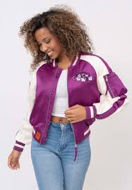 25SS Bombers 자켓 BREATHE WOMAN PURPLE VIOLA Bianco Viola