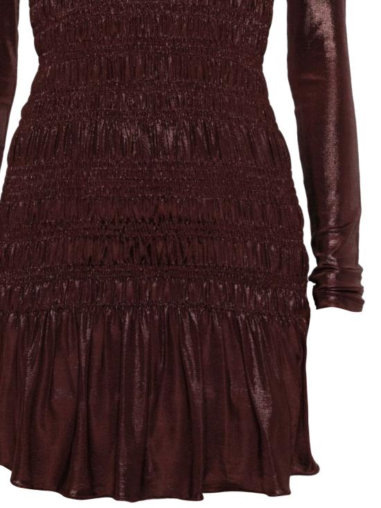 25SS 생로랑 숏 원피스 821513 Y37XF6164 BORDEAUX BRILLANT - SAINT LAURENT