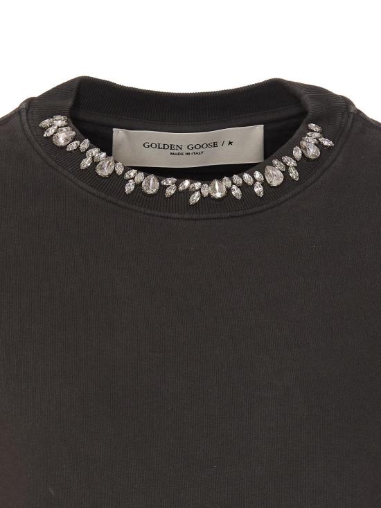 25FW 골든구스 크리스탈 스웨트셔츠 GWP01223P00067260318 Grey - GOLDEN GOOSE