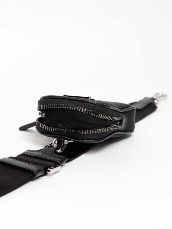 26FW 프라다 리나일론 앤 사피아노 레더 숄더백 2VH1132DMHVXOPF0002 Black - PRADA