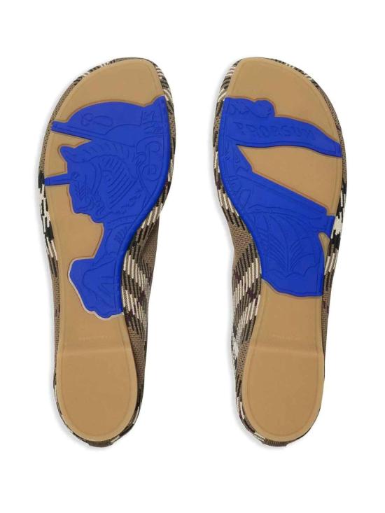  버버리 체크 니트 베이비 발레리나 8101054 Brown - BURBERRY