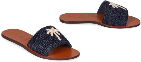 25SS 마네비 뮬/슬리퍼 Q53Y0 NATURALPALM blue - MANEBI