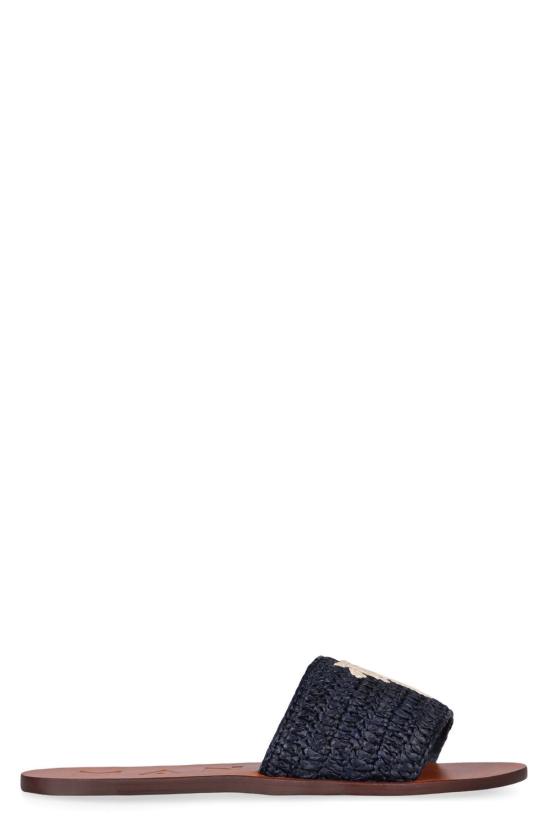 25SS 마네비 뮬/슬리퍼 Q53Y0 NATURALPALM blue