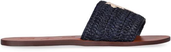 25SS 마네비 뮬/슬리퍼 Q53Y0 NATURALPALM blue - MANEBI
