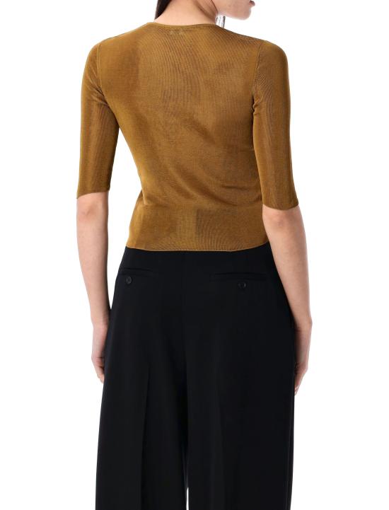 25SS 생로랑 반팔 티셔츠 819910Y75WA 8092 MORDORE BEIGE - SAINT LAURENT