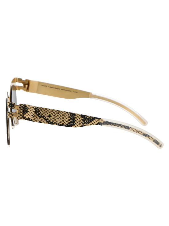 25SS 마이키타 선글라스 MMTRANSFER002 239 GOLD BLACK PYTHON DARK GREY SOLID - MYKITA