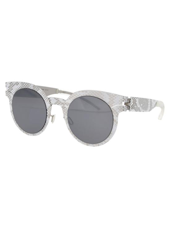 25SS 마이키타 선글라스 MMTRANSFER001 241 SILVER WHITE PYTHON BROWN FLASH - MYKITA