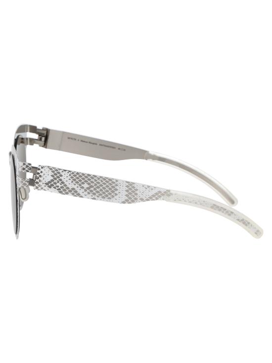 25SS 마이키타 선글라스 MMTRANSFER001 241 SILVER WHITE PYTHON BROWN FLASH - MYKITA