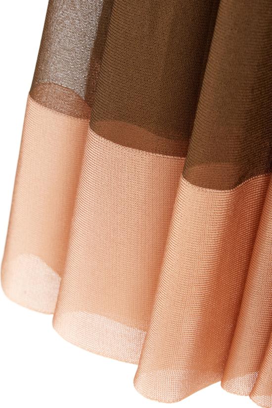 25SS 펜디 롱 원피스 FZDD39AUHR F1RXA BROWN PINK - FENDI