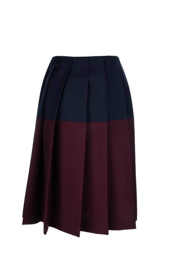 25SS 미우미우 스커트 MG2419163O F008E AMARANTO NAVY - MIU MIU